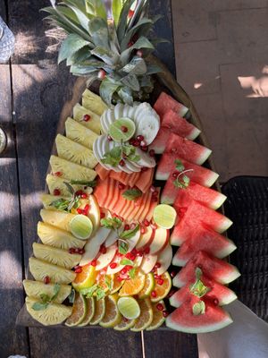 Fruit platter for only 350  at InDa Cafe in Varkala