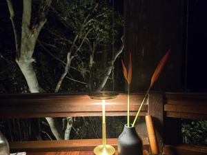 Ambiance at night at Osprey's Restaurant in Oak Beach