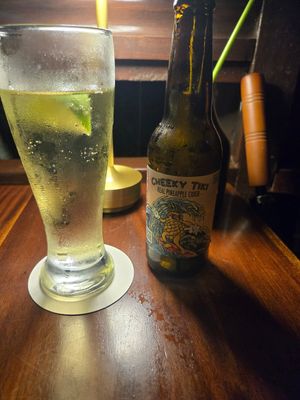 Pineapple cider at Osprey's Restaurant in Oak Beach