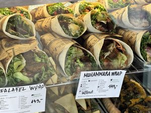 Lots of options in wraps   at Café le Frère in Trondheim