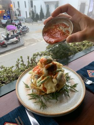 Vegetable tempura   at Tim's Sa Pa Kitchen in Lao Cai