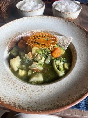 Green curry  at Tim's Sa Pa Kitchen in Lao Cai