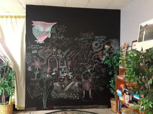 Chalkboard in the dining area at Rainbow's End in Las Vegas