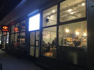 outside at night - new bigger location over the road from previous  at Krowarzywa - Hoza in Warsaw