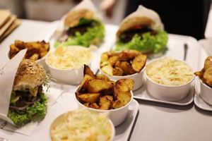Baked potatoes at Krowarzywa - Hoza in Warsaw
