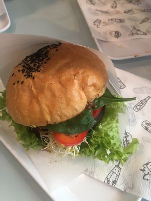 burger of the month - september at Krowarzywa - Hoza in Warsaw