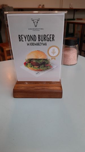 Beyond burger at Krowarzywa - Hoza in Warsaw