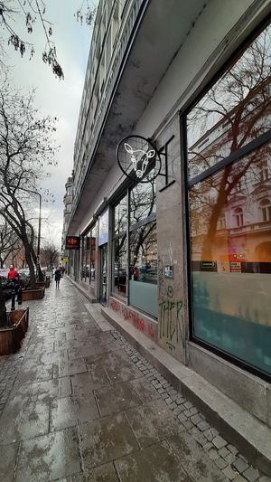 Street sign at Krowarzywa - Hoza in Warsaw