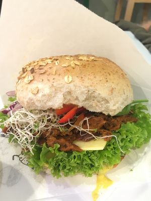 This burger was on another level!  at Krowarzywa - Hoza in Warsaw