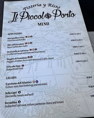 Menu  at Il Piccolo Porto in Gelves