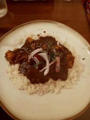 Tofu Mole at Roots Latin Grill in Springfield