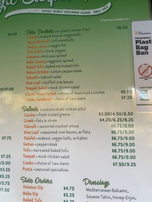 Another menu pic closer at Magic Carpet Foods - Food Cart in Philadelphia