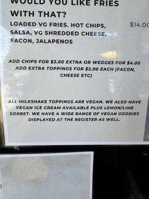 Vegan milkshakes  at The Cove in Lakes Entrance