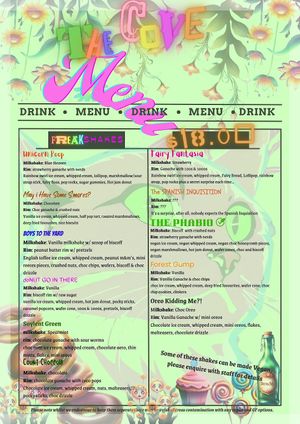 Winter menu at The Cove in Lakes Entrance