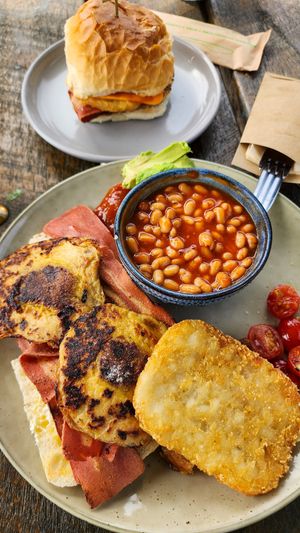Vegan big breakfast at The Cove in Lakes Entrance