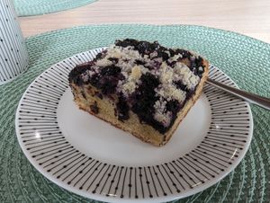 Blueberry cake at Loft Cafe in Rovaniemi