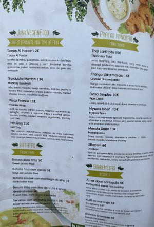 Menu (3/3).  at Veganapati in Lisbon