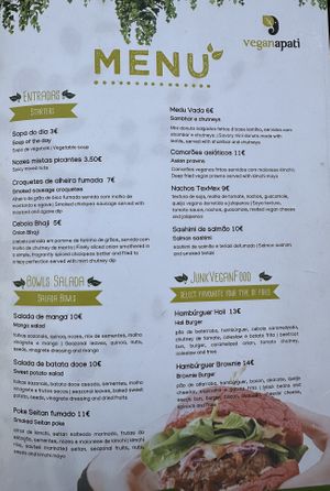 Menu (2/3).  at Veganapati in Lisbon