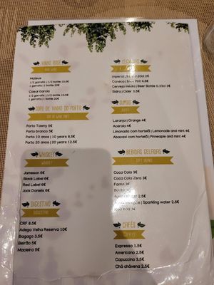 Menü at Veganapati in Lisbon