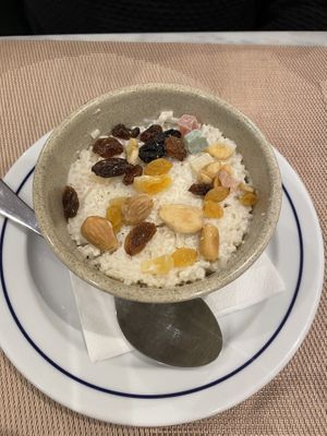 Arroz doce “nada português “👎  at Veganapati in Lisbon
