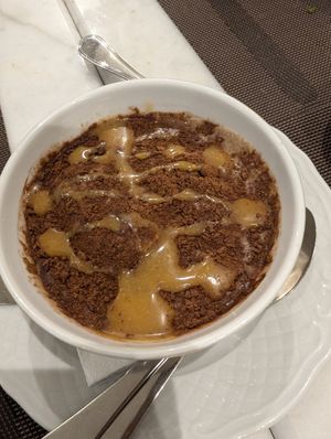 Banana tiramisu at Veganapati in Lisbon