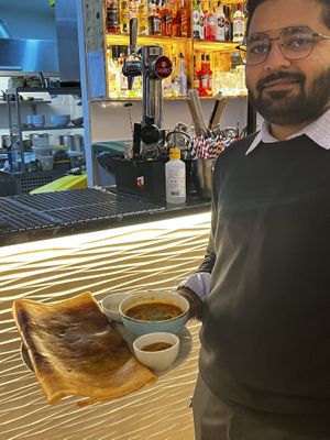 The service is excellent.  at Veganapati in Lisbon