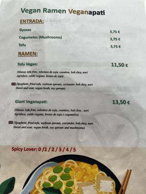 More from the menu. Sorry I didn’t photo the entire thing.  at Veganapati in Lisbon