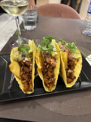 Tacos - I wish they had more pineapple but they were very good  at Veganapati in Lisbon