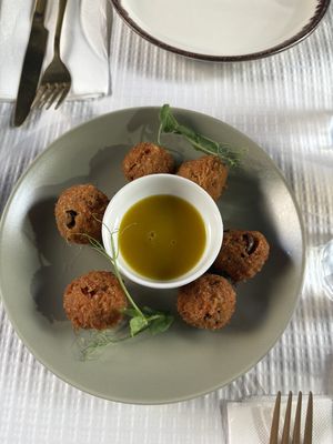 Vegan croquettes   at Veganapati in Lisbon