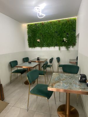 Inside seating  at Bar Fan in Genoa