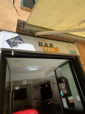 Outside entrance  at Bar Fan in Genoa