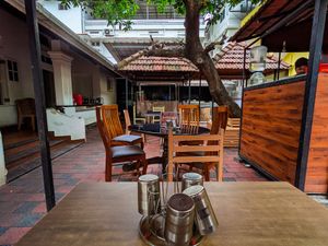 Outdoor dining area at Anantha Bhavan Inn at Anantha Bhavan Inn in Fort Kochi