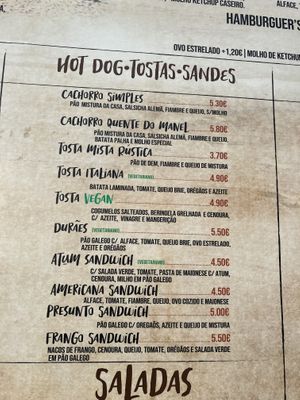 Speisekarte   at Paredão 476 in Moledo