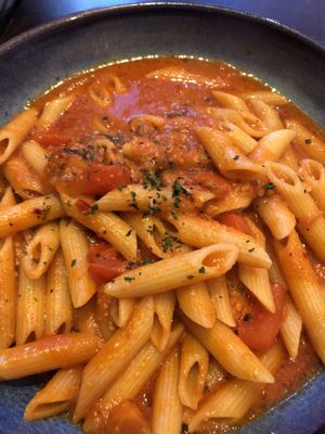 Arrabbiata pasta with chillis  at Di Sopra in Alnwick
