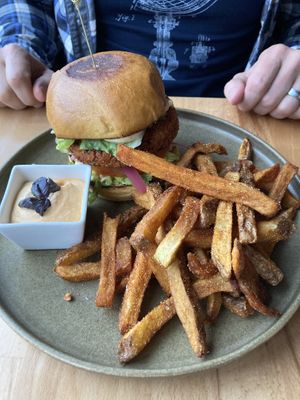Lentil Burger  at St. Elsewhere in Ottawa
