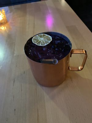 Blueberry mule mocktaill  at St. Elsewhere in Ottawa