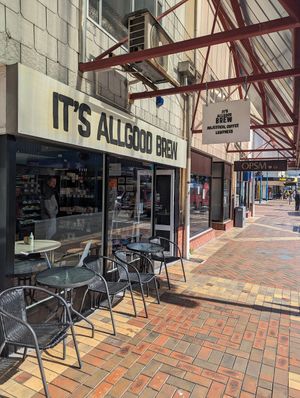 Outside at It's All Good Brew in Blenheim