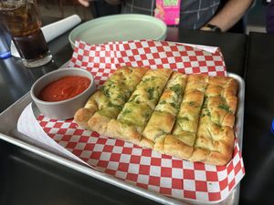 Vegan garlic bread styx   at Wrestaurant at the Palace in St Paul
