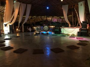 Preparing for cacao ceremony and ecstatic dance evening  at Shivari - Healing Center & Vegan Restaurant in Koh Phangan