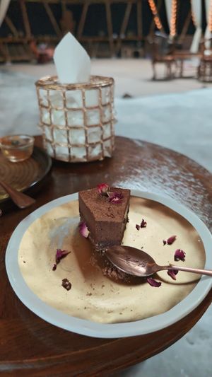 Lavender chocolate Cooper's cake at Shivari - Healing Center & Vegan Restaurant in Koh Phangan