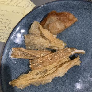 Fried stuff for Bak Kut Teh  at Veg Element Cafe in Penang