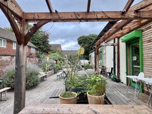 Garden and outdoor tables   at Squash Cafe & Shop in Liverpool