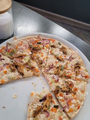 Vegan Tarte Flambee (Flammkuchen) at Boulderwelt Dortmund in Dortmund