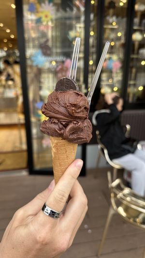 Only top one is vegan (shared with my bf)  at Venchi in Nagoya