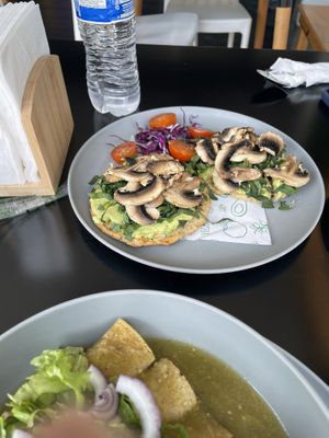 Mushroom Avocado Toast  at Sano Bistro in Progreso