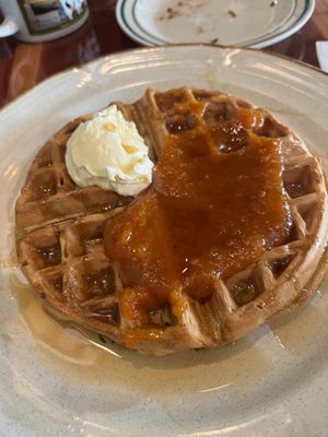 Vegan waffle at Immortal Cafe & Supply in Sacramento