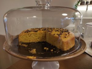 Passion fruit cake at Ju De Ló in Matosinhos