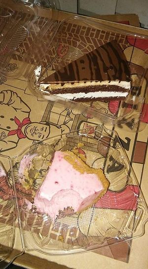 Cakes are so delicious too #Veganuary at Vegan Pizza in Garden Grove