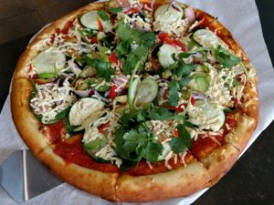 supreme pizza at Vegan Pizza in Garden Grove