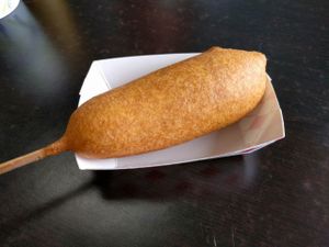 corn dog at Vegan Pizza in Garden Grove
